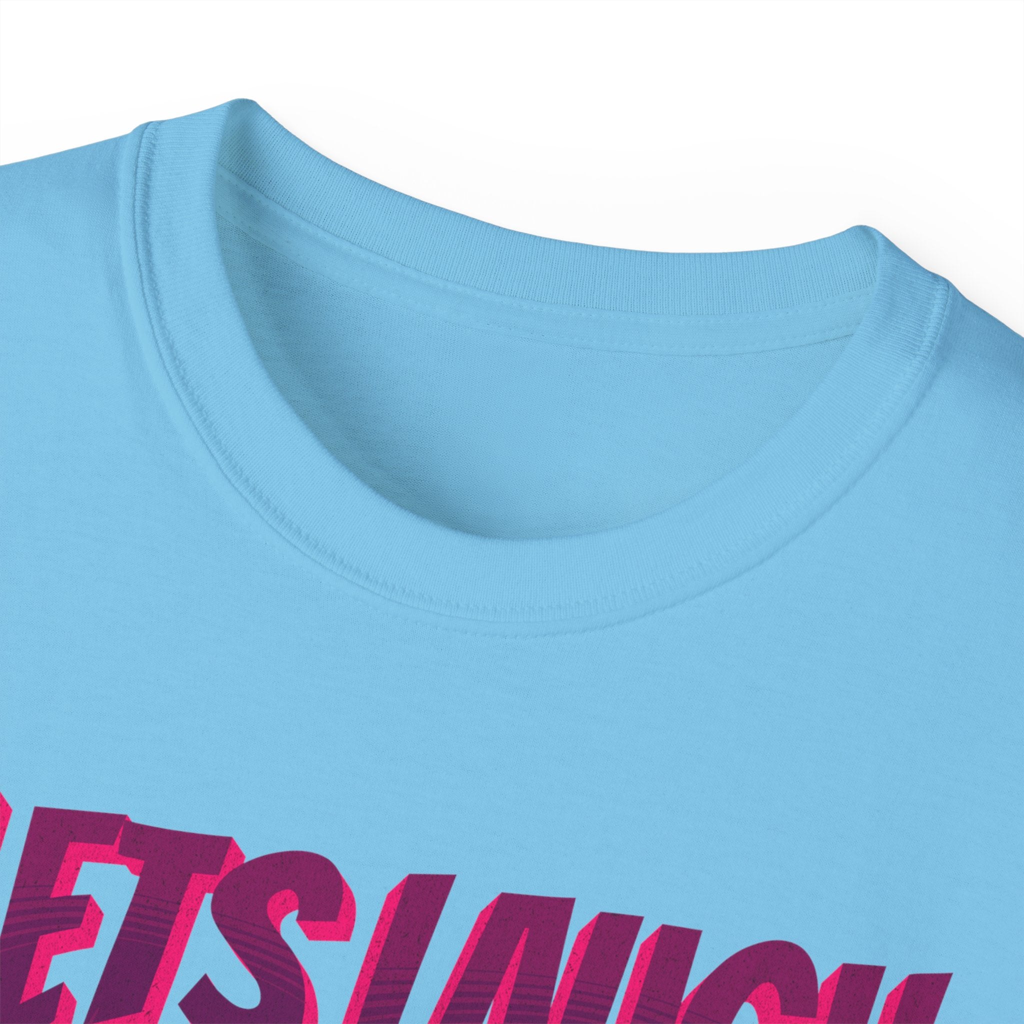 Let's Laugh After Life - Unisex Cotton Crew Tee (Front) - Damned Threads